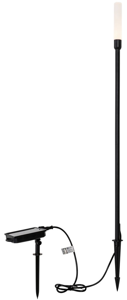 Kültéri állólámpa fekete, újratölthető LED-del és napelemmel - Barry