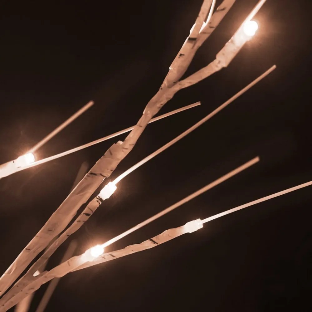 vidaXL fehér LED-es nyírfa 672 meleg fehér LED-del 400 cm
