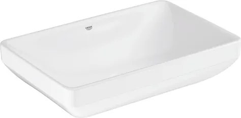 Grohe Euro Ceramic asztali mosogató 60x40 cm alpesi fehér fényes felülettel akkumulátornyílás nélkül, túlfolyóval 102434sh00 G102434SH00