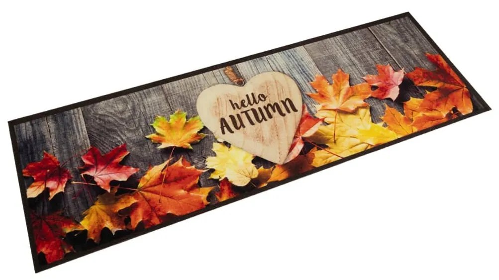 mosható őszi mintás bársony konyhaszőnyeg 45 x 150 cm