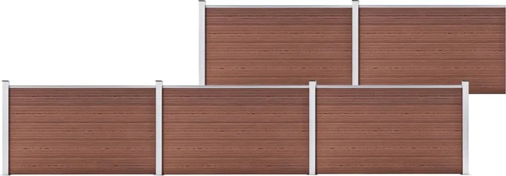 vidaXL barna WPC kerti kerítés 872 x 106 cm
