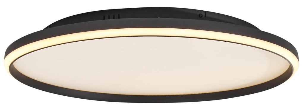 Design mennyezeti lámpa fekete-fehér LED-del, 3 lépésben dimmelhető - Xavi