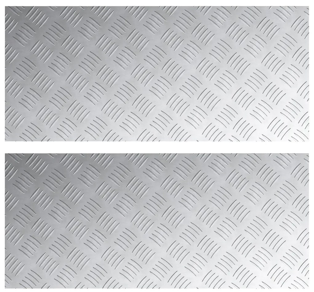 Rácsos lemezek 2 pcs Ezüst 90 x 40 cm Alumínium