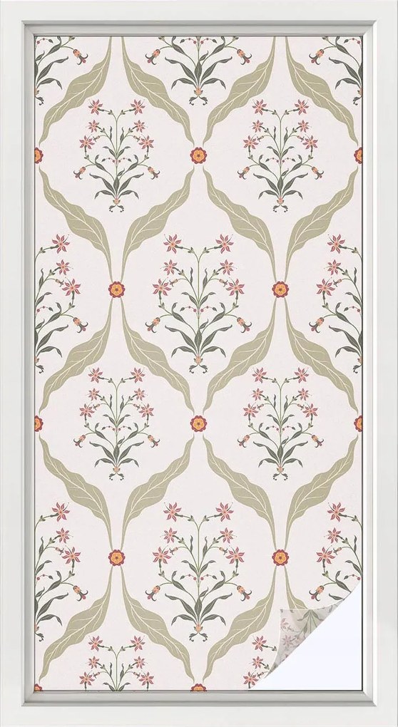 Öntapadós Ablak furnér Adatvédelem Virágmintás 50x100