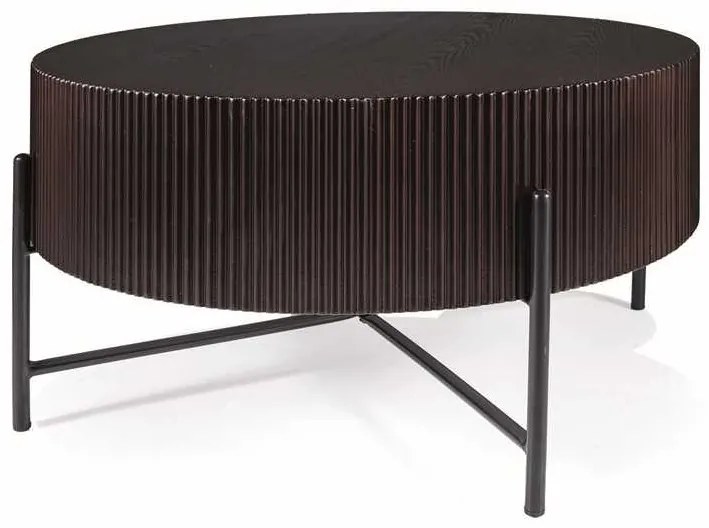 Crotone dohányzóasztal, dió / fekete