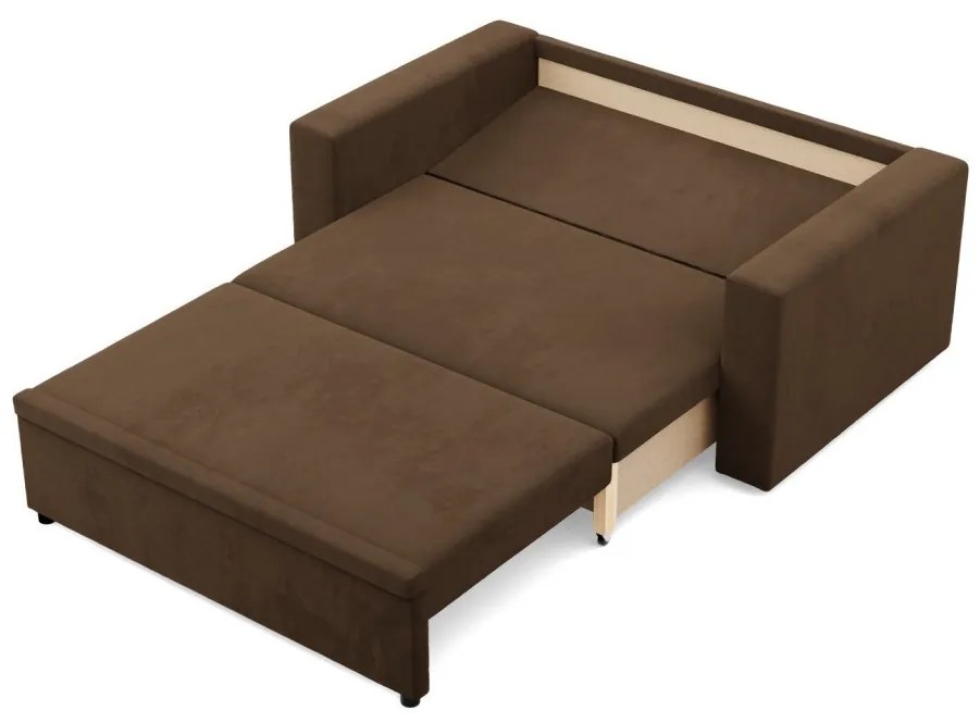 Zeus kanapé, szövet anyag, hab töltet, egyenes kartámasz, barna