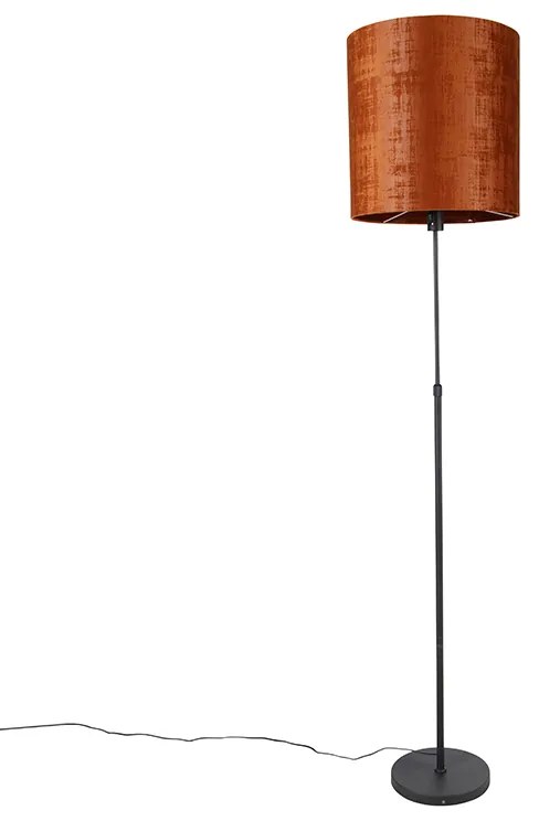 Állólámpa fekete lámpabúrával piros 40 cm állítható - Parte