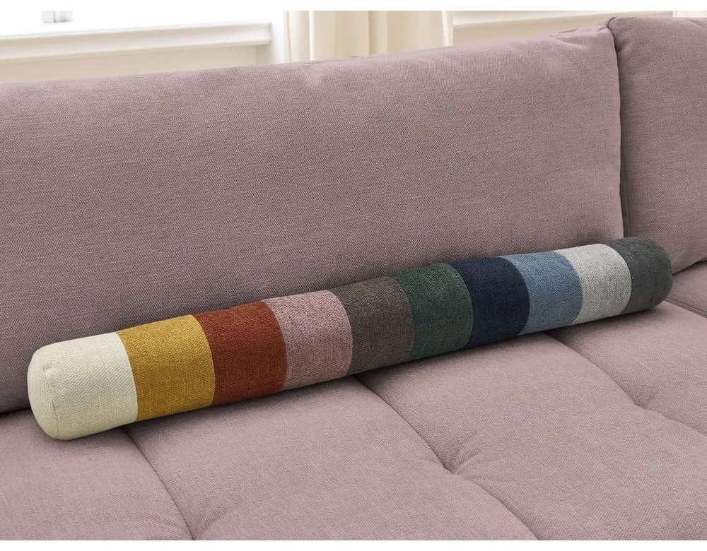 Rózsaszín kinyitható-tárolóhelyes sarokkanapé (jobb oldali-L alakú) Fuji – Bobochic Paris