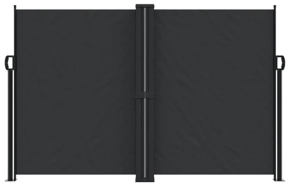 fekete behúzható oldalsó napellenző 160 x 1200 cm