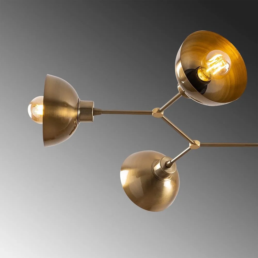 Aranyszínű mennyezeti lámpa fém búrával 52x102 cm Dram – Opviq lights