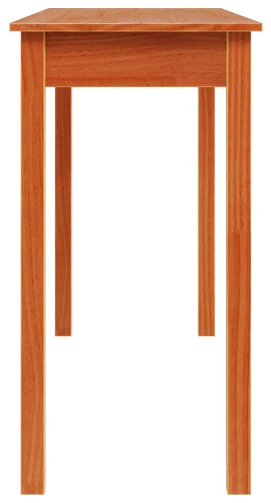 viaszbarna tömör fenyőfa tálalóasztal 110 x 40 x 75 cm