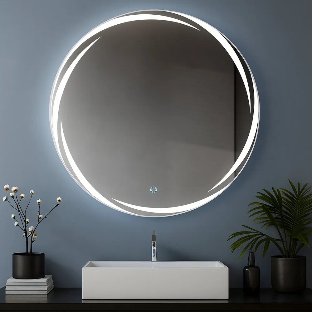 Viva AURA MOON fürdőszoba tükör - érintőkapcsolóval - AMBIENT LED - KEREK - átmérő 65 cm
