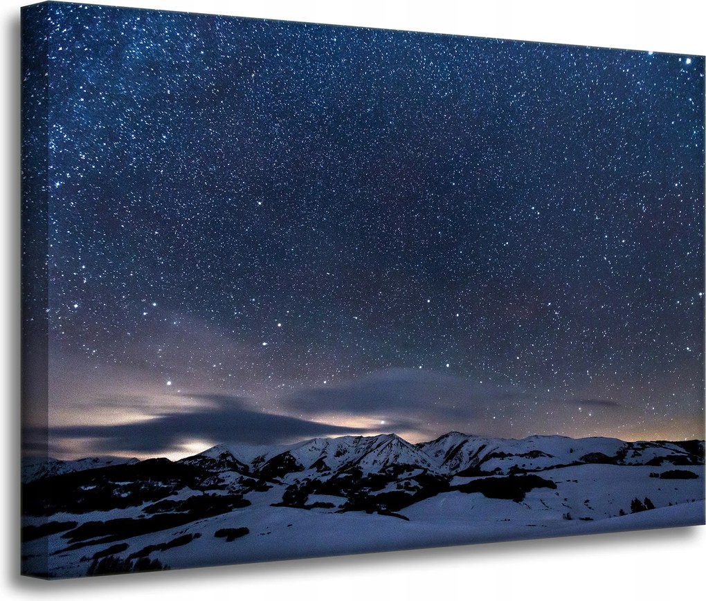 Vászonkép Kozmosz Természet Hegyek a hóban Természet Csillagászat 70x50