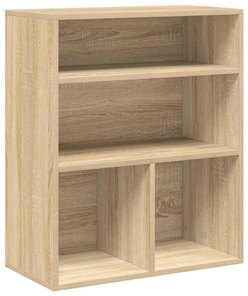 könyvszekrény sonoma színű 60x30x71,5 cm szerelt fa