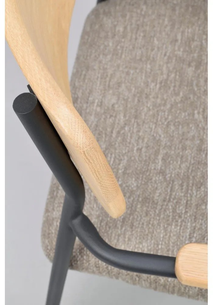 Bézs-natúr színű étkezőszék szett 2 db-os Maymont – Rowico