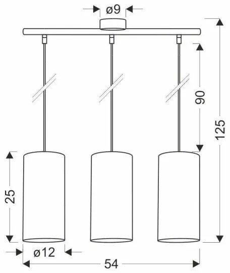 Csillár zsinóron FLERI 3xE27/60W/230V rattan
