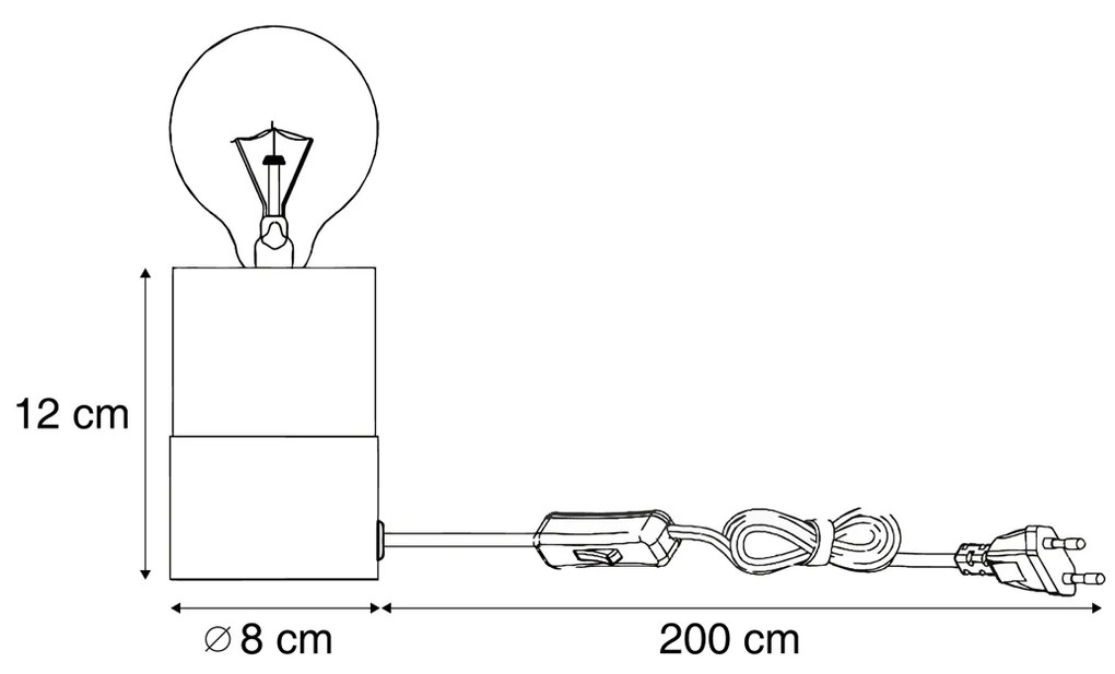 Modern asztali lámpa fekete márvány - Marissa