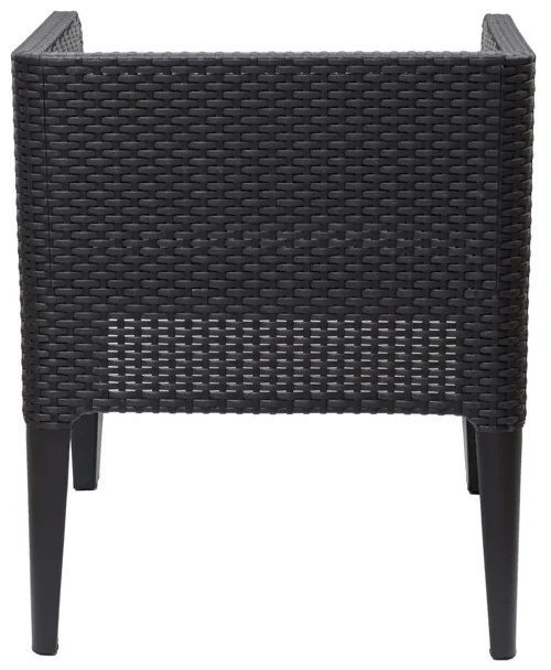 Fekete rattan fotel COLUMBIA