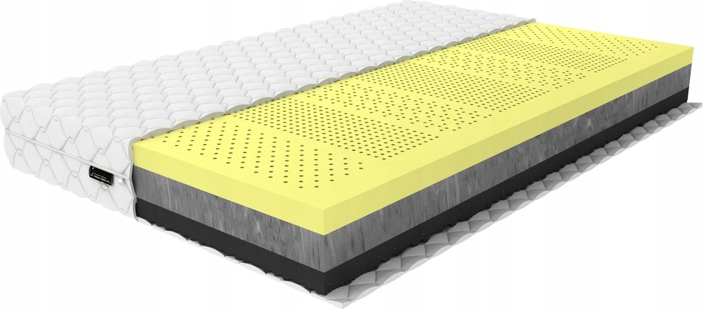 Matrac 120x200 19cm HR36kg/m3 Két keménység H3/H4 Steppelt huzat