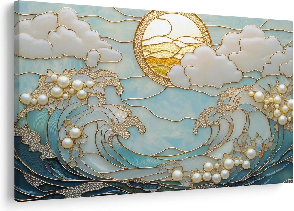 Kép - 3D gyöngyök az óceánban (90x60 cm)