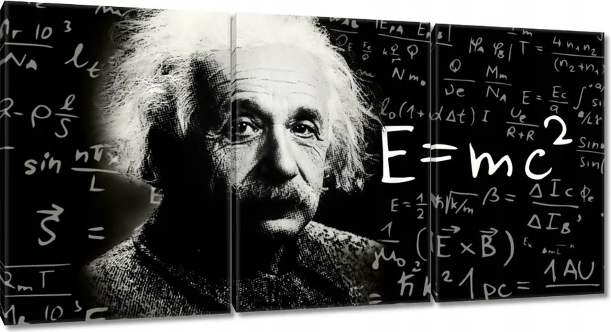 Vászonkép 120x60 Albert Einstein E=MC2