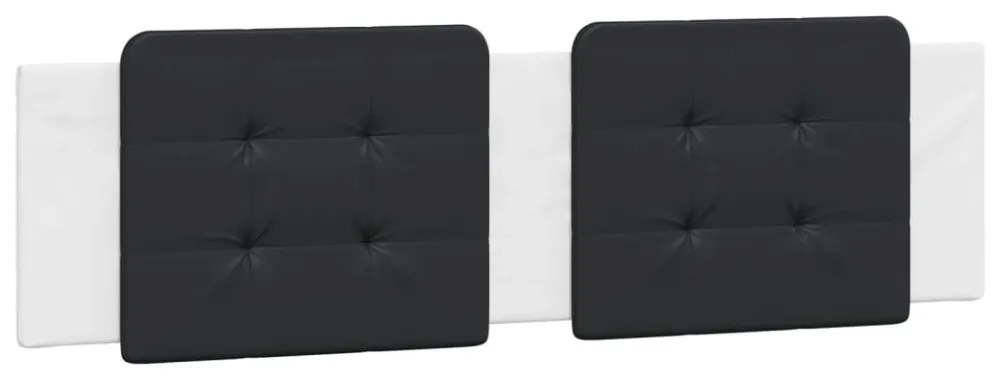 fehér és fekete műbőr ágykeret matrac nélkül Zadar 180x200 cm