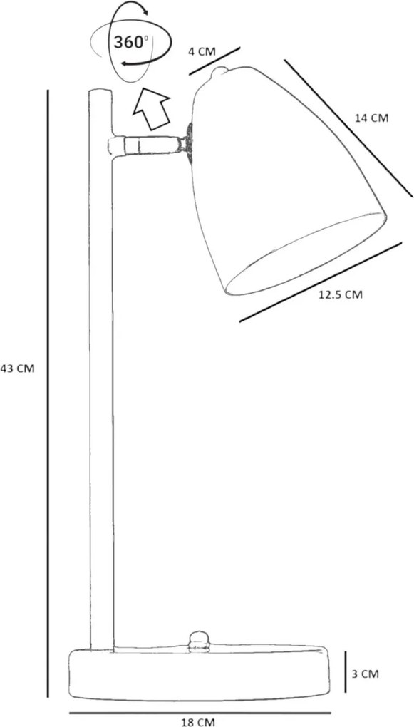 Fém éjjeli lámpa, Ø4 cm – TR534LUN5146