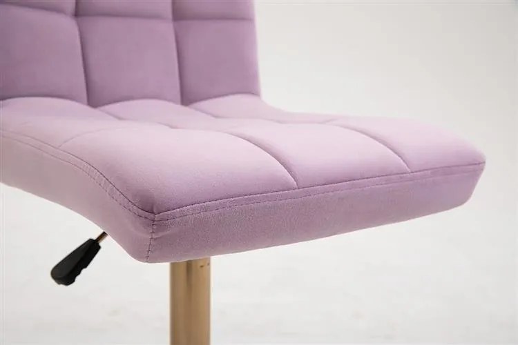HR7009CROSS Halványlila modern velúr szék arany lábbal