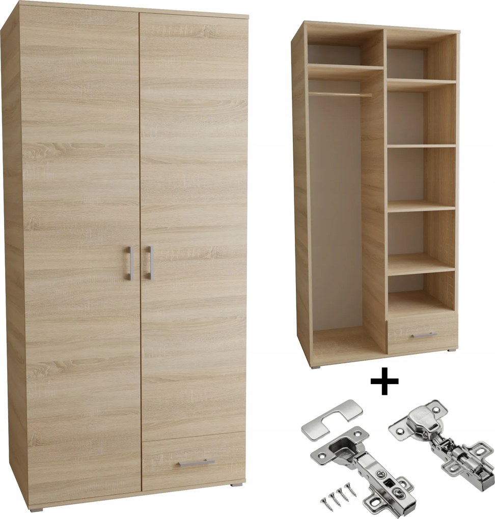 80 cm-es sonoma tölgyfa szekrény csendes ajtóval