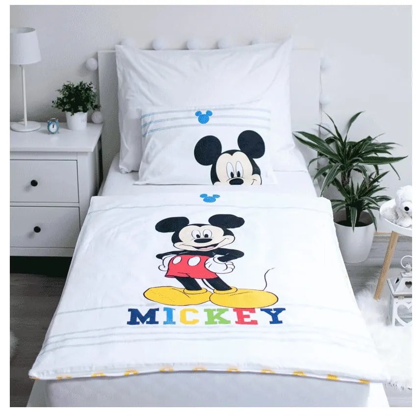 Pamut ágyneműhuzat babaágyhoz 100x135 cm Mickey – Jerry Fabrics