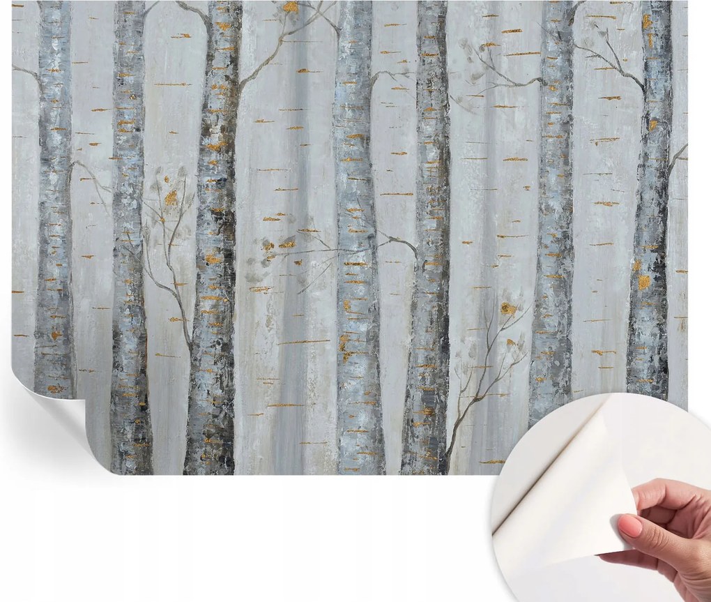 Fotótapéta Öntapadós Dekoratív tapéta Nyírfák 208x146 cm