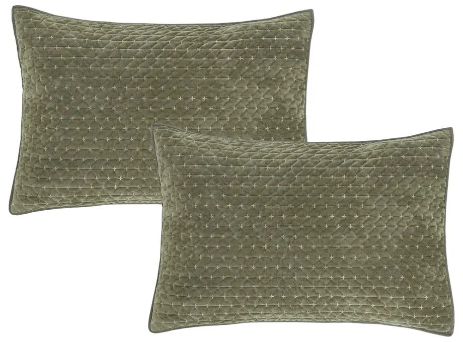 Bársony párnahuzat szett 2 db-os 50x75 cm Attica Velvet Embroidered – Bianca