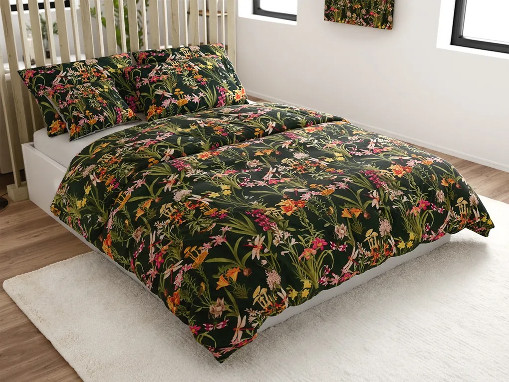 Mikroszálas ágynemű MYSTIC GARDEN sötétzöld Ágyneműhuzat mérete: 70 x 90 cm | 140 x 200 cm