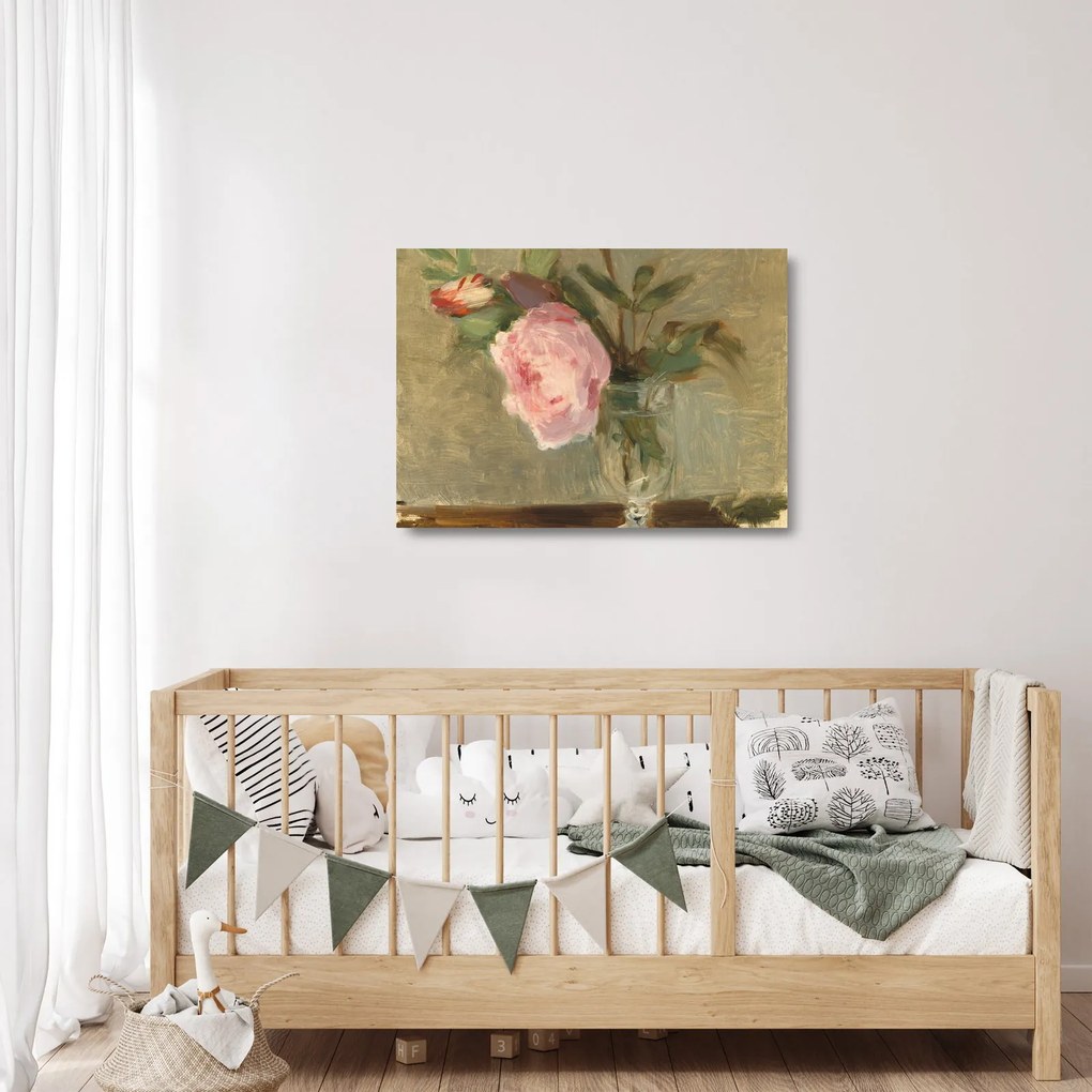 Üveg kép - Berthe Morisot, Peonies, reprodukciók (70x50 cm)