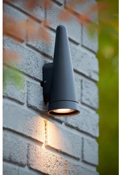Lucide 27803/01/29- Kültéri fali lámpa WIZARD 1xGU10/35W/230V IP54 fekete
