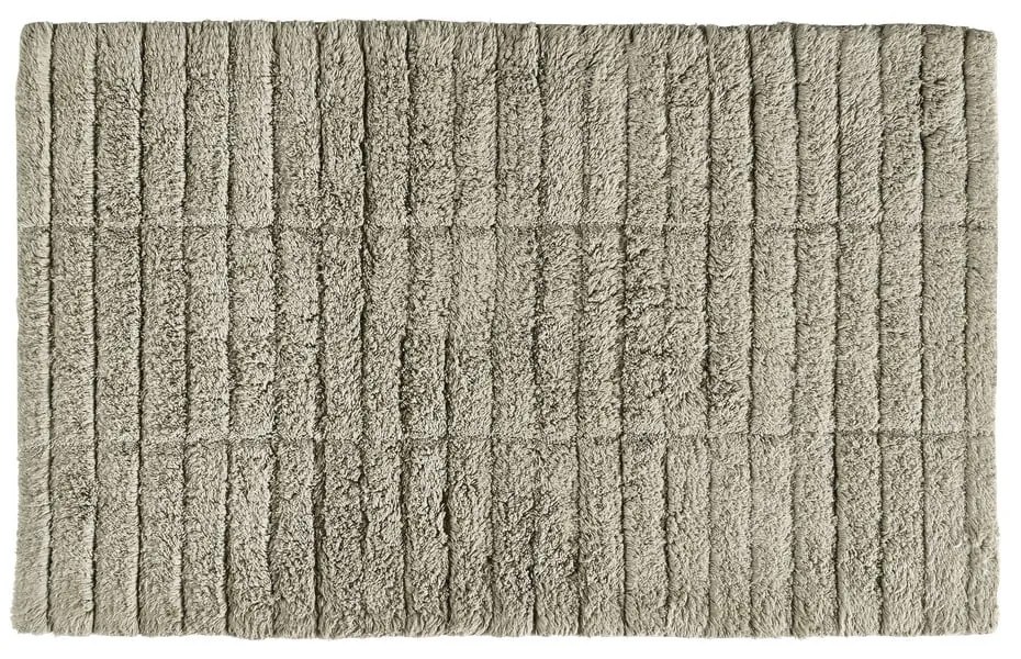 Tiles zöldesbézs pamut fürdőszobai kilépő, 80 x 50 cm - Zone