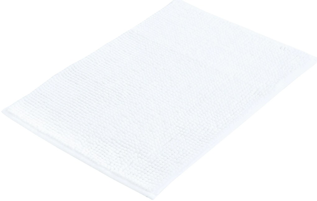 BISK Erga Basic, fürdőszobai szőnyeg 60x40 cm, modell 6 Zsenilla Hengerelt, fehér, ERG-08146