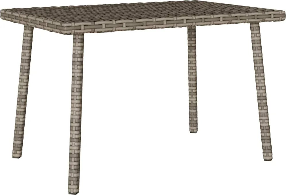 vidaXL téglalap szürke polyrattan kerti dohányzóasztal 60x40x37cm