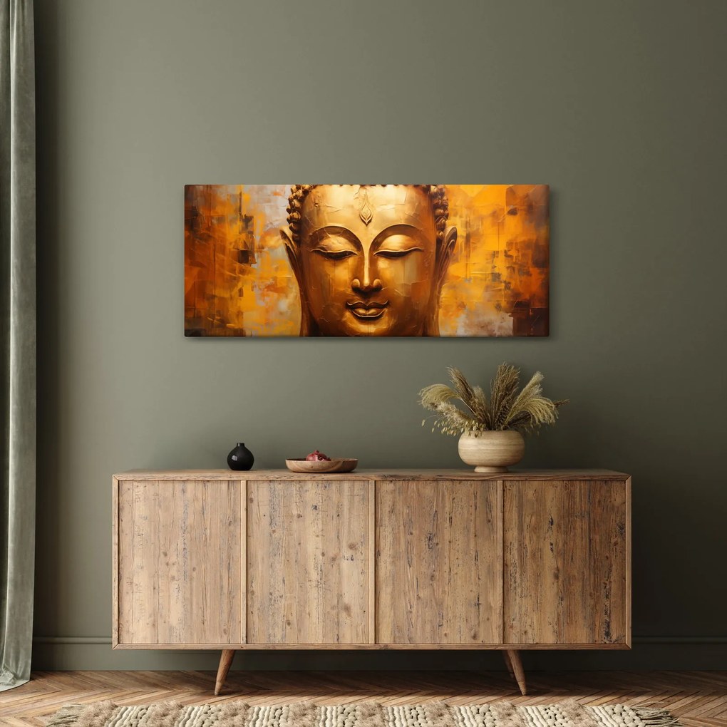 Kép - Buddha, olajfestmény (120x50 cm)