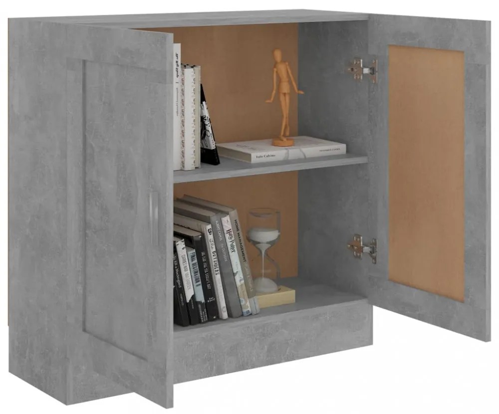 betonszürke szerelt fa könyvszekrény 82,5 x 30,5 x 80 cm