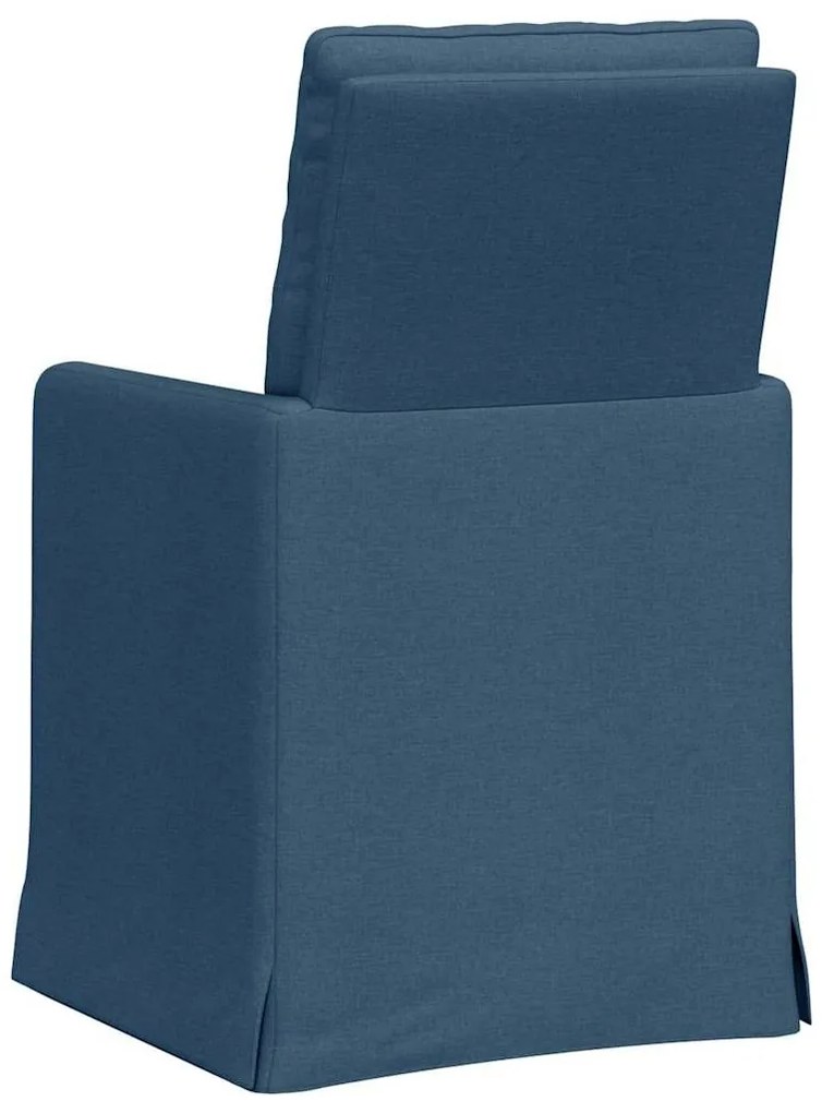 Étkező Székek 2 pcs Kék 57 x 67 x 98 cm szövet