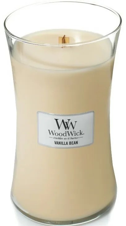 WoodWick Illatosító gyertya nagy váza VanillaBean, 609 g