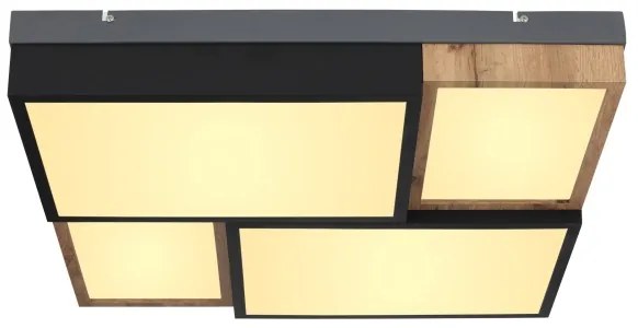 Globo 67286-50 - LED mennyezeti lámpa GUNDI LED/50W/230V barna/fekete