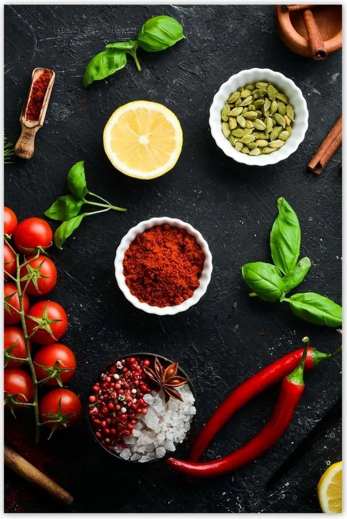 Poszterek 80x120 Különböző fűszerek készlet