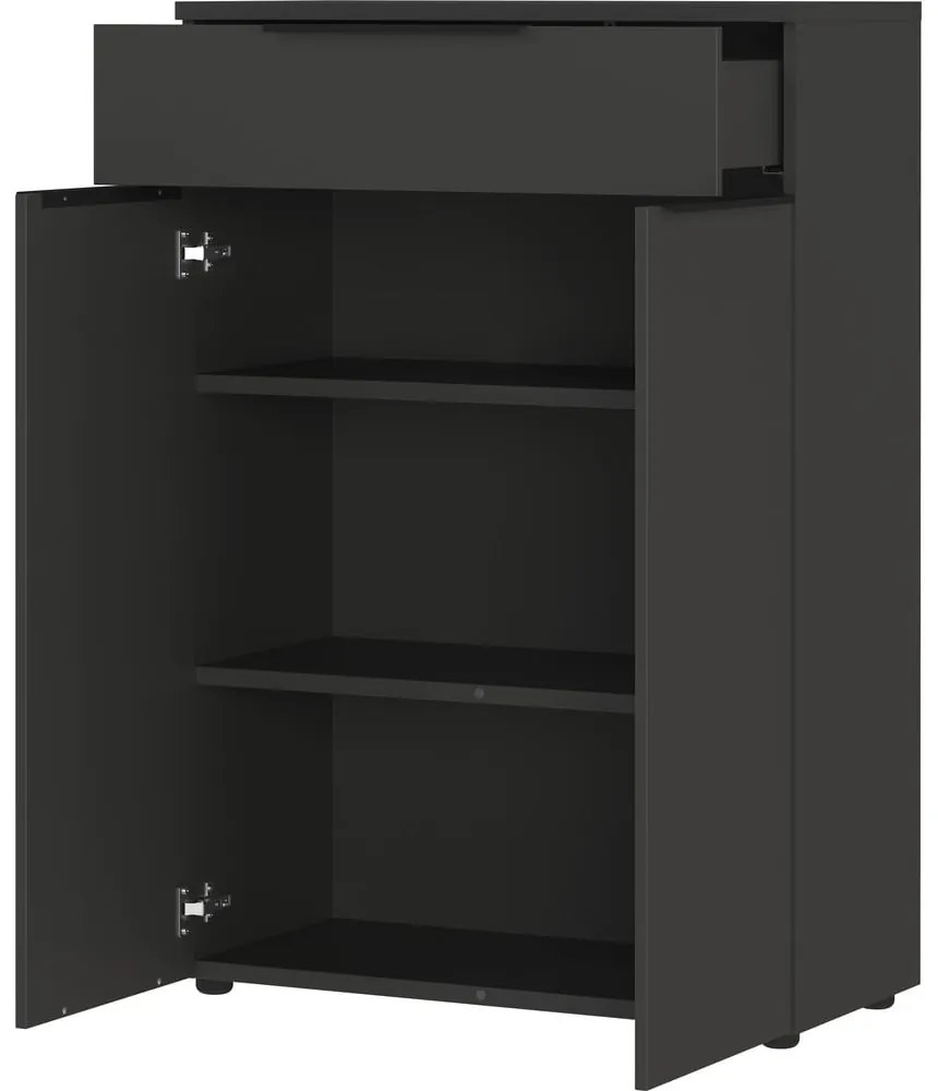 Antracitszürke magas komód 81x120 cm Mailand – Germania