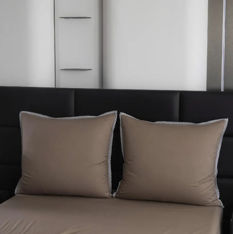 Mikroszálas ágyneműhuzat LACELLE sötét bézs Ágyneműhuzat mérete: 70 x 80 cm | 140 x 200 cm