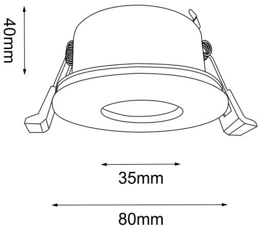 Brosline 3026 - Beépíthető mennyezeti lámpa CHITO 1xGU10/10W/230V fekete