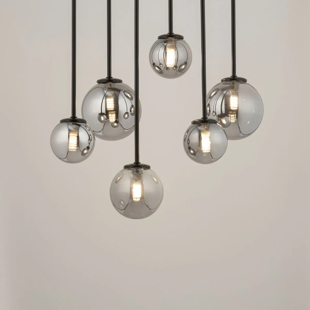 Sigma lighting modern mennyezeti lámpa tulia fekete szürke sig33498