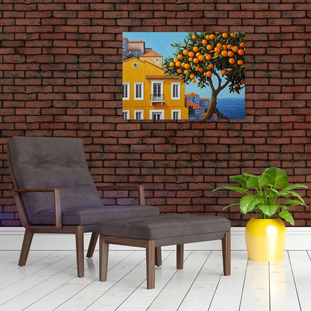 Üveg kép - Narancsfa (70x50 cm)
