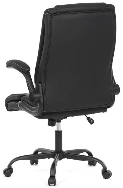 Fekete ökobőr irodai szék hintamechanikával. KA-Y344 BK